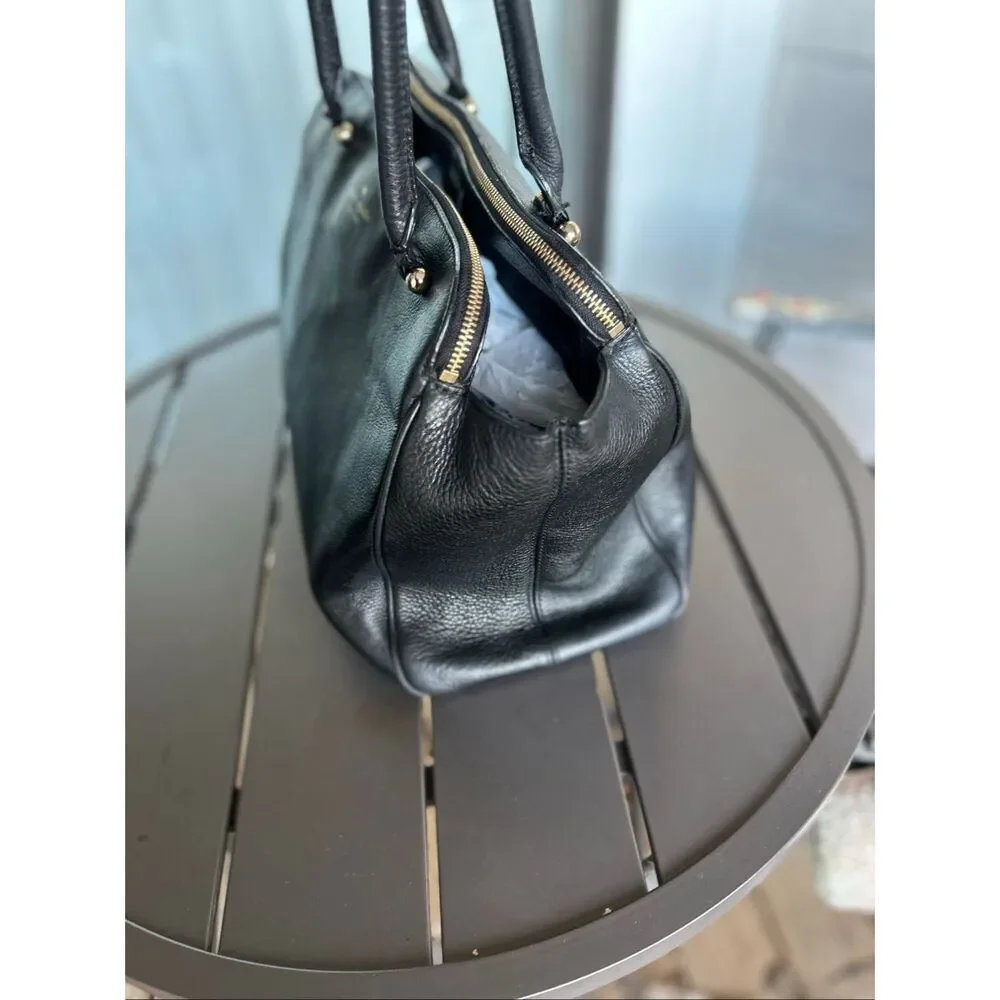 Kate Spade NY Textured Black Leather Satchel